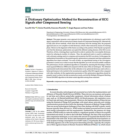 A Dictionary Optimization Method for Reconstruction of ECG Signals after Compressed Sensing